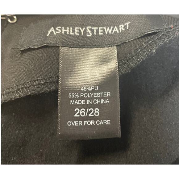 Ashley Stewart Womens Plus Size 26/28 Polyurethane Short Sleeve U Neck Dress - Picture 6 of 7